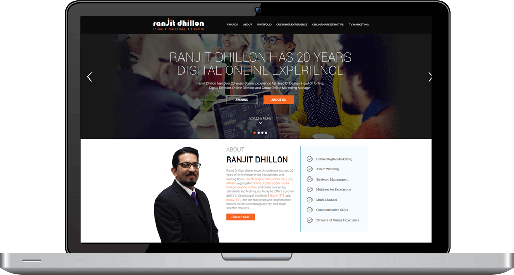 Ranjit Dhillon Responsive Website Creative Juice