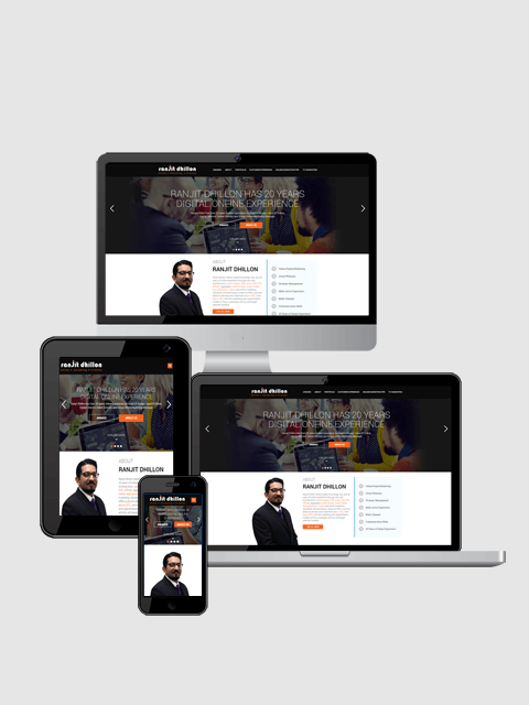 Ranjit Dhillon Website Responsive Design
